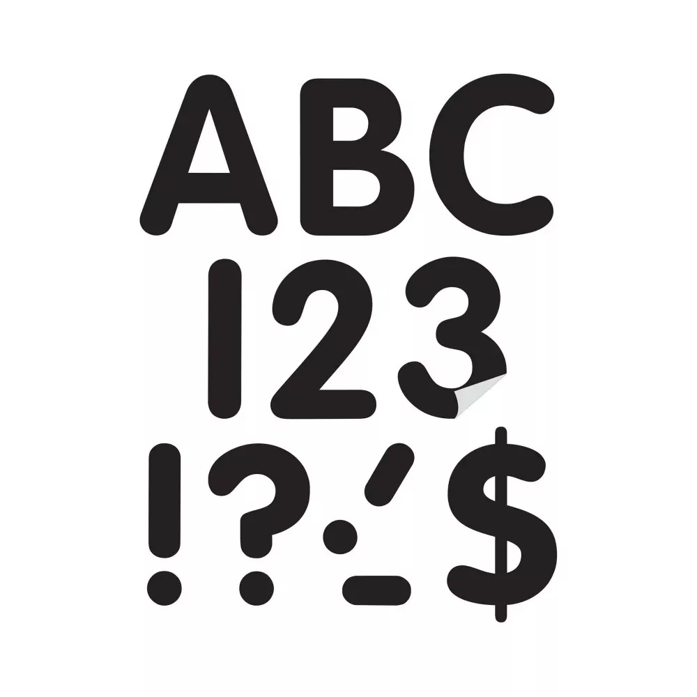 BLACK 4" SELF ADHESIVE LETTERS