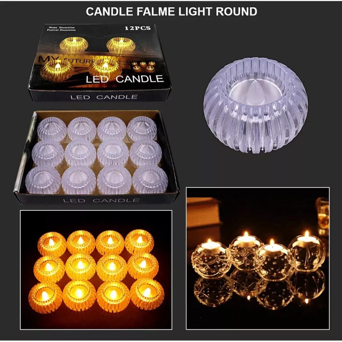 (Buy 1 get 1 free) Candle Flame Light Round l Pack of 1 candle