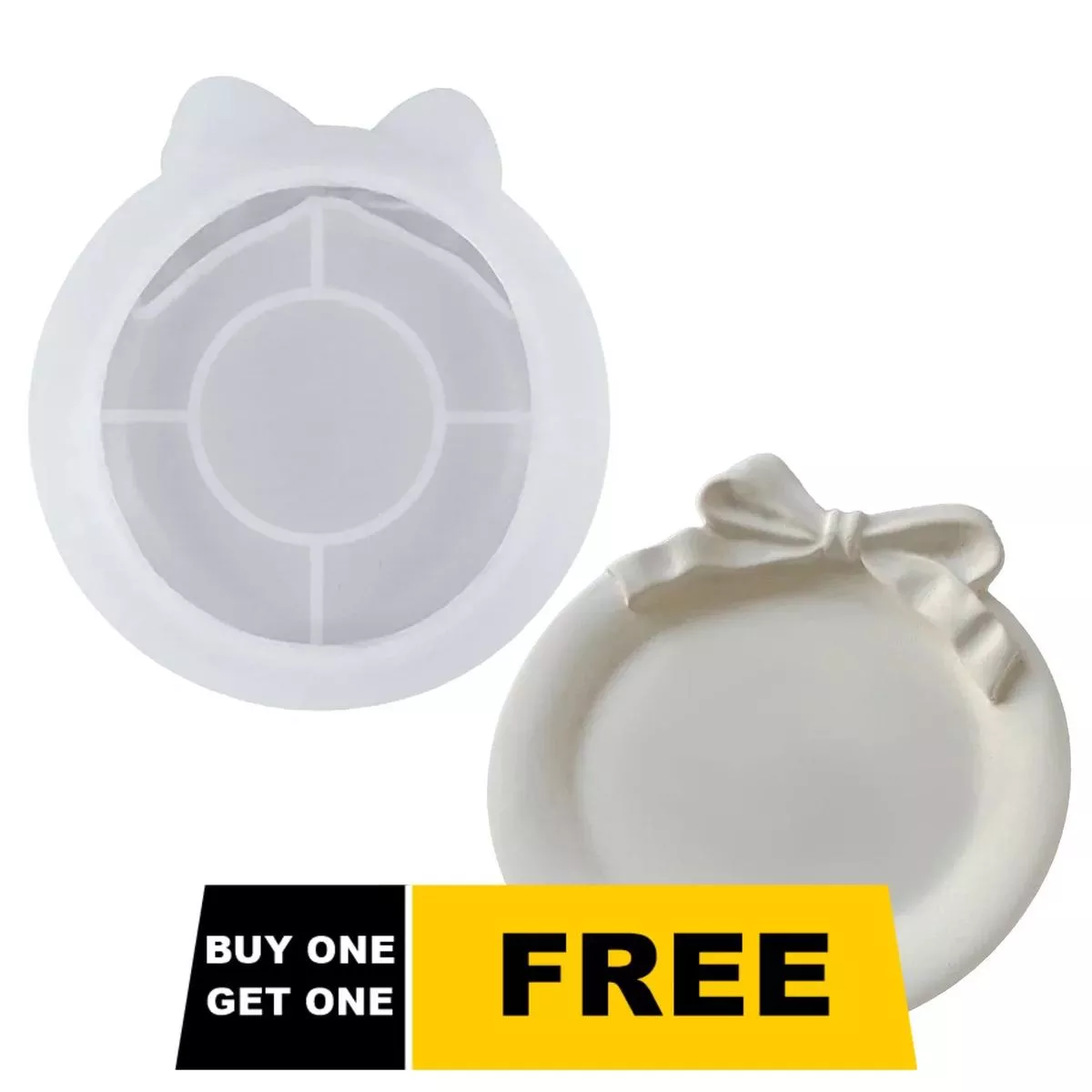(Buy 1 Get 1 Free) Candle & Resin Silicone Mould Jewellery Tray JSM31 | Pack of 1