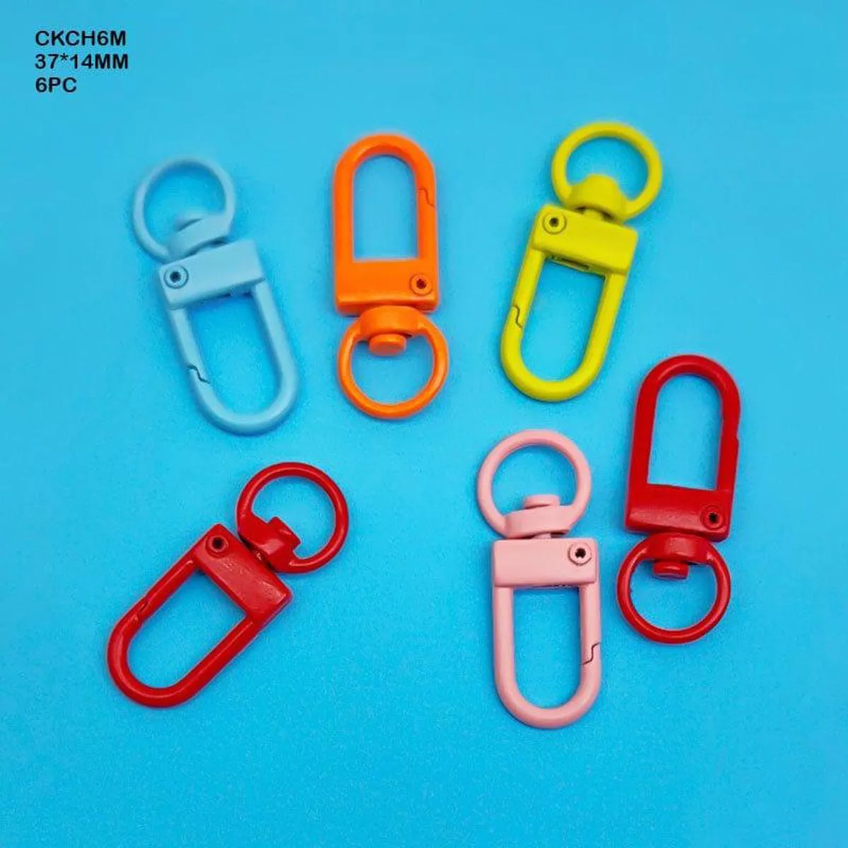(Buy 1 Get 1 Free) Candy Key Chain Hook 6Pcmulti 37*14Mm