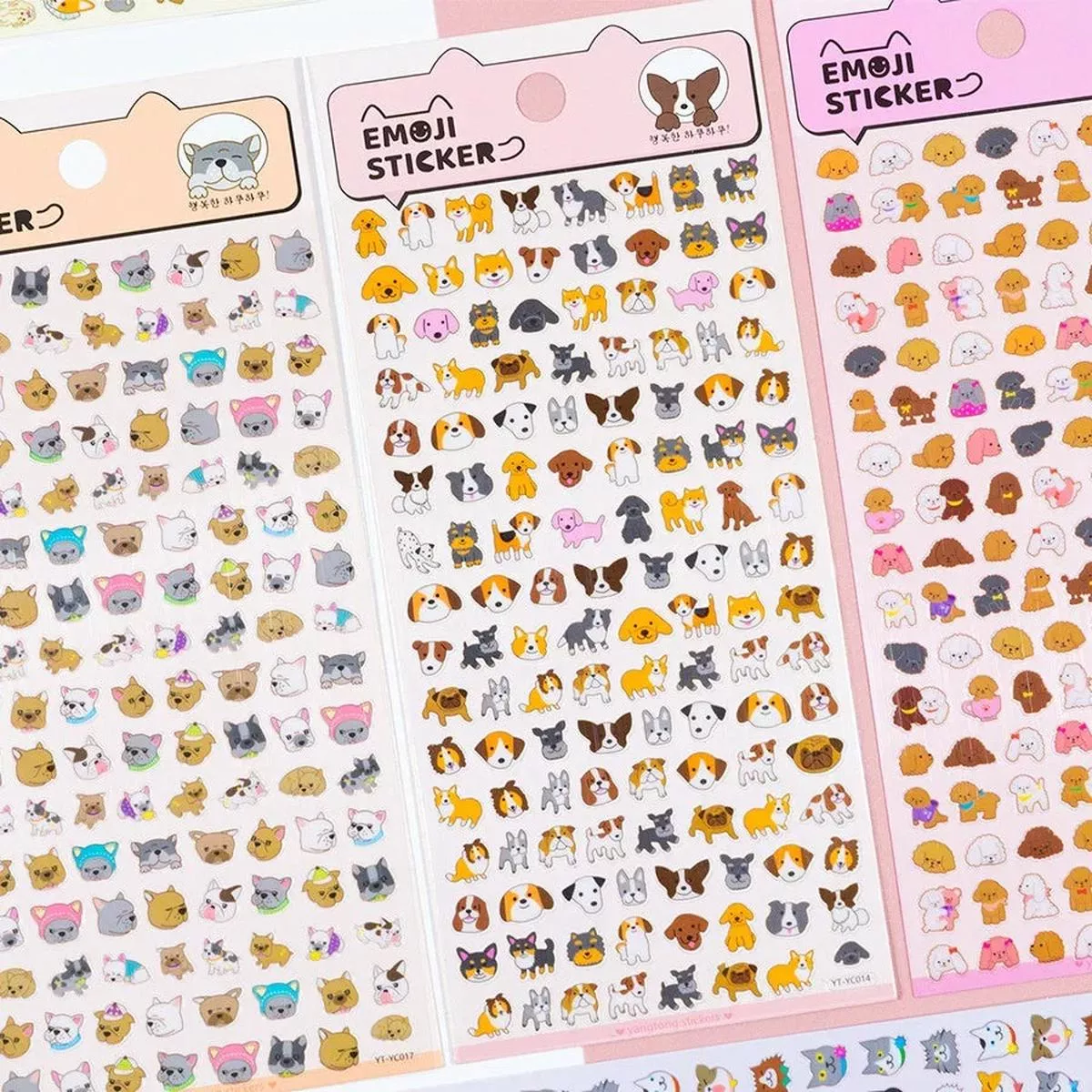 (Buy 1 Get 1 Free) Cute animal emoji sticker l pack of 1 sheet