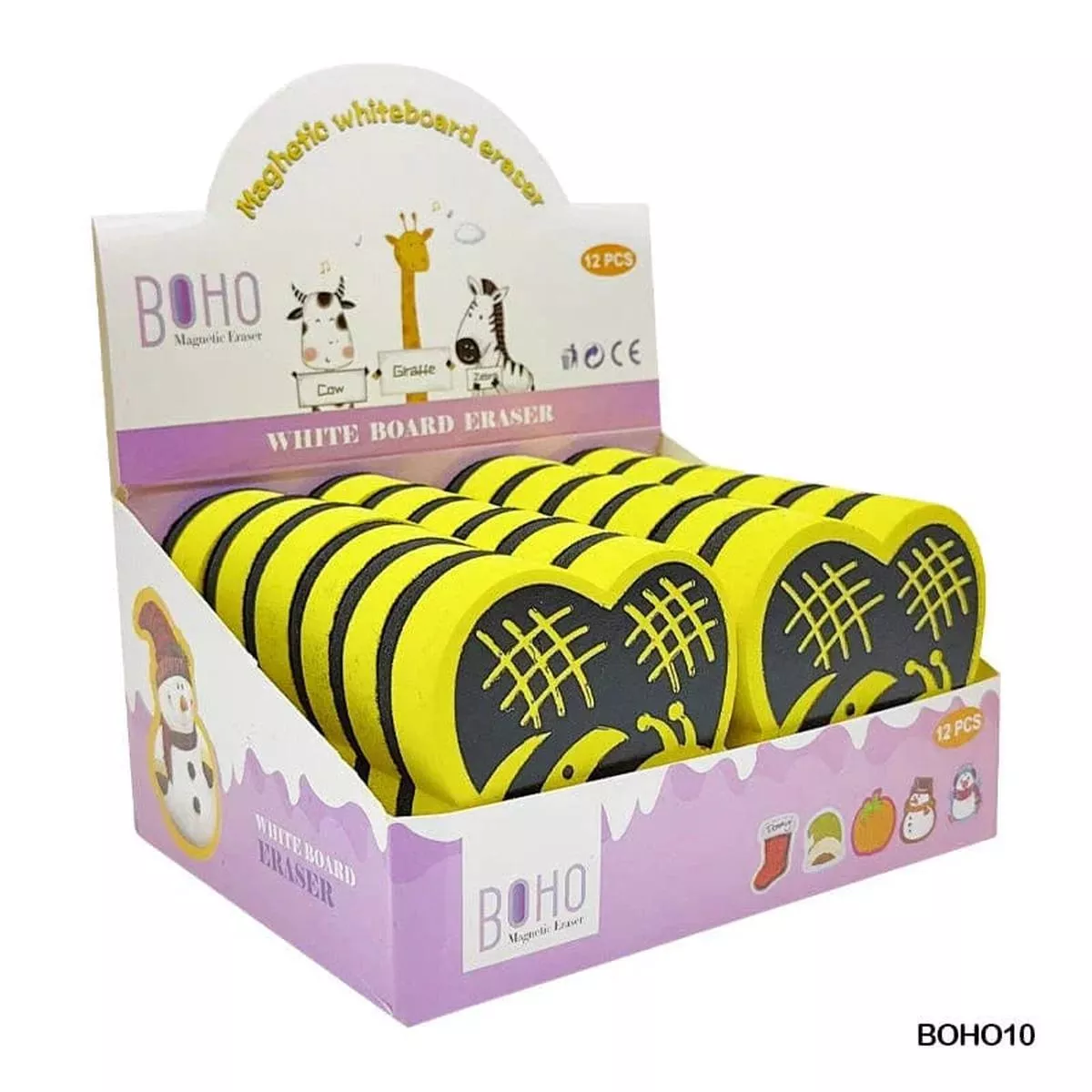 (Buy 1 Get 1 FREE) Cute Magnetic Bee Whiteboard Duster – Fun & Functional