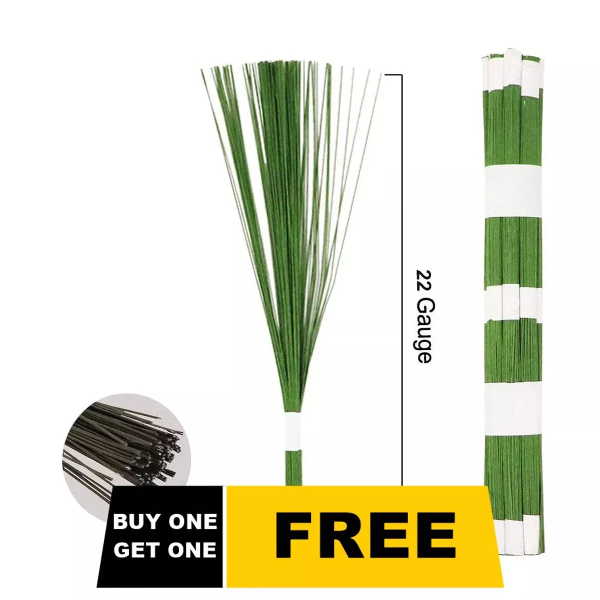 (Buy 1 Get 1 Free) Dark Green Wire 12Inch | Used in combination with pipe cleaners | Pack of 1 Contains 100 wires