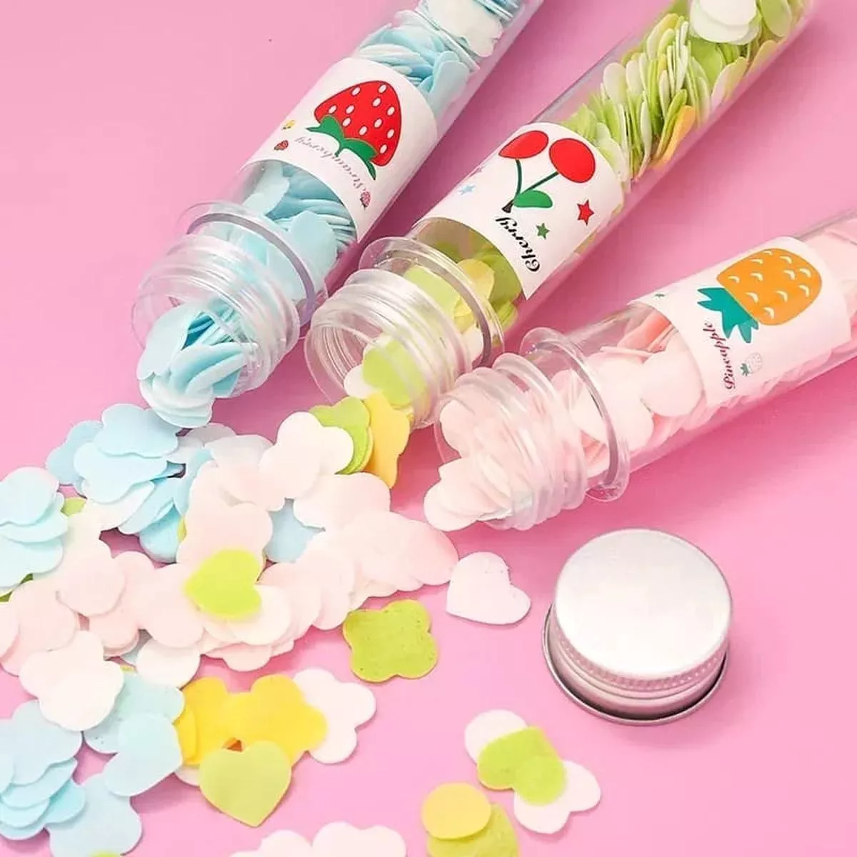 (Buy 1 Get 1 Free) Fruity Tube Hand Washing Paper Soap Flakes