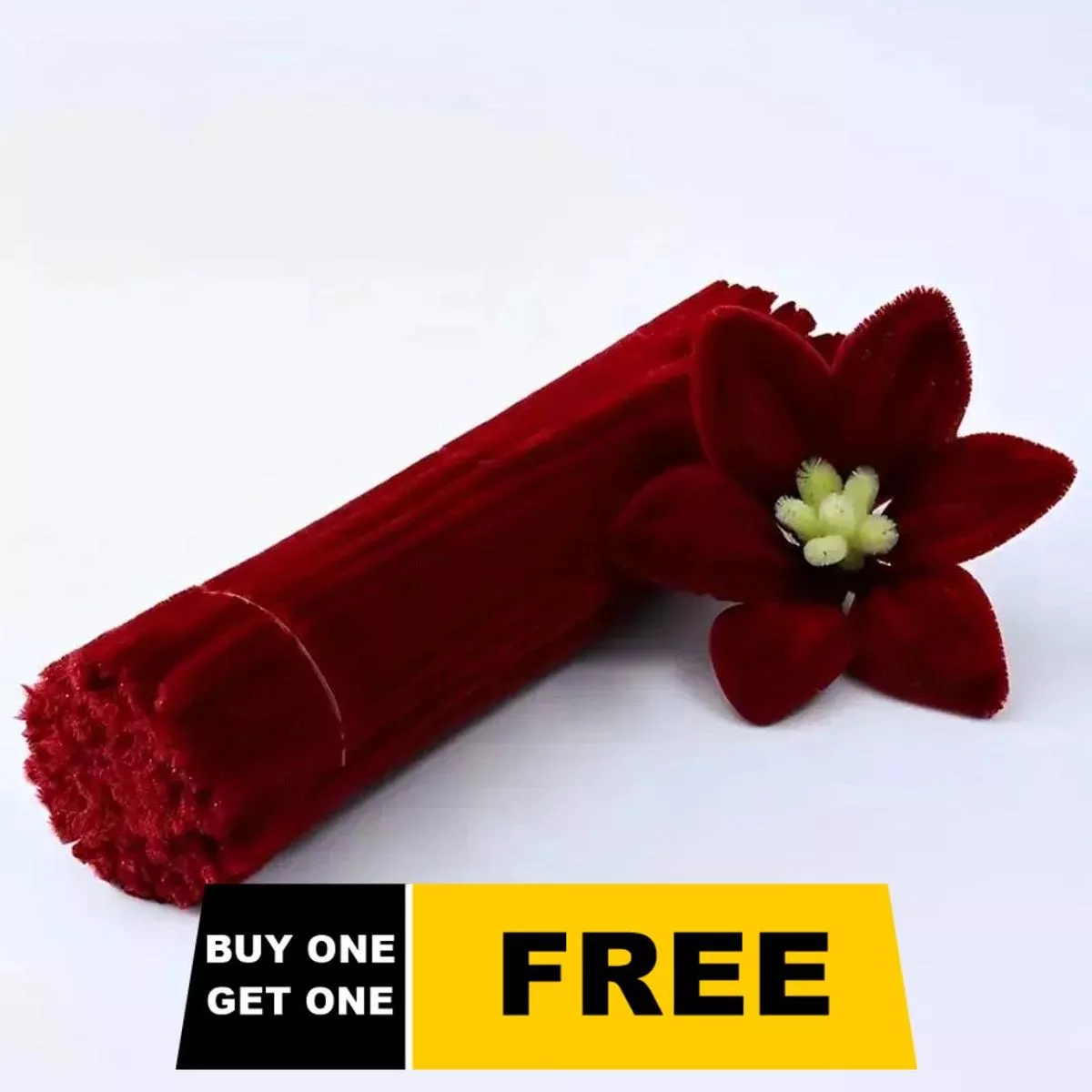 (Buy 1 Get 1 Free) Maroon Pipe Cleaner | Pack of 100+100 Pipe Cleaners