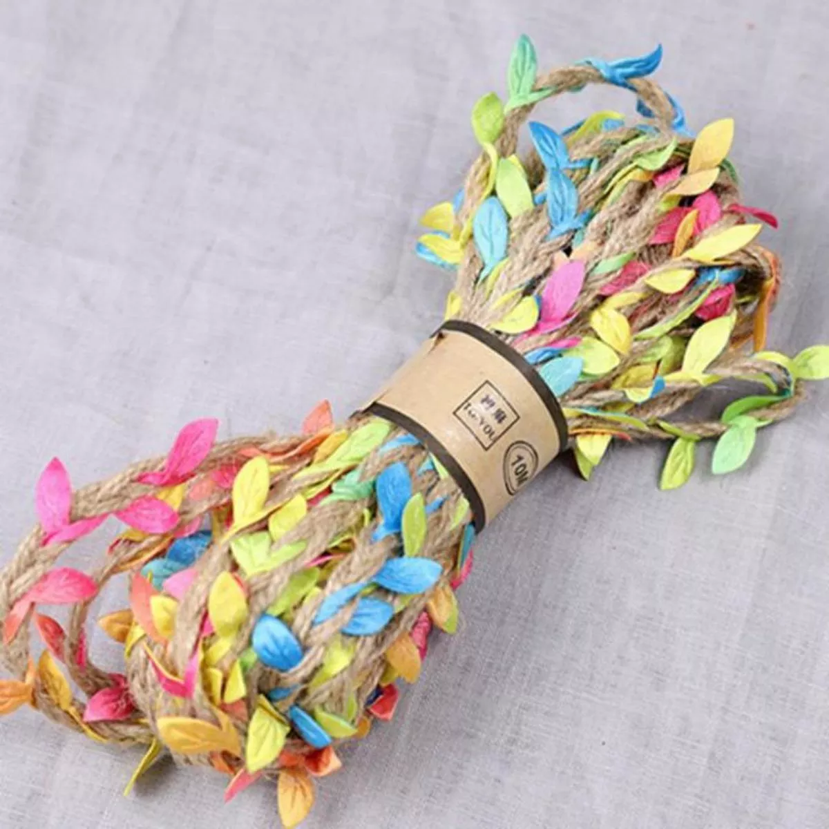 (Buy 1 Get 1 Free) Multi-Color Jute Thread with Leaf Accents – 3 Meters (pack of 1)