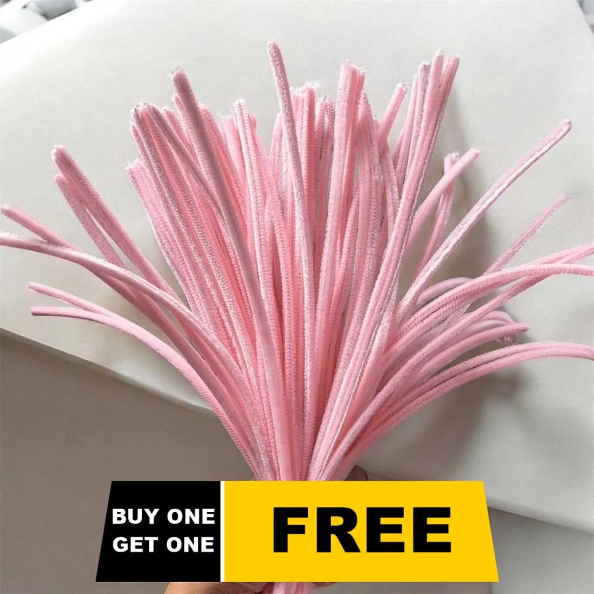 (Buy 1 Get 1 Free) Pastel Peach Pipe Cleaner | Pack of 100+100 Pipe Cleaners