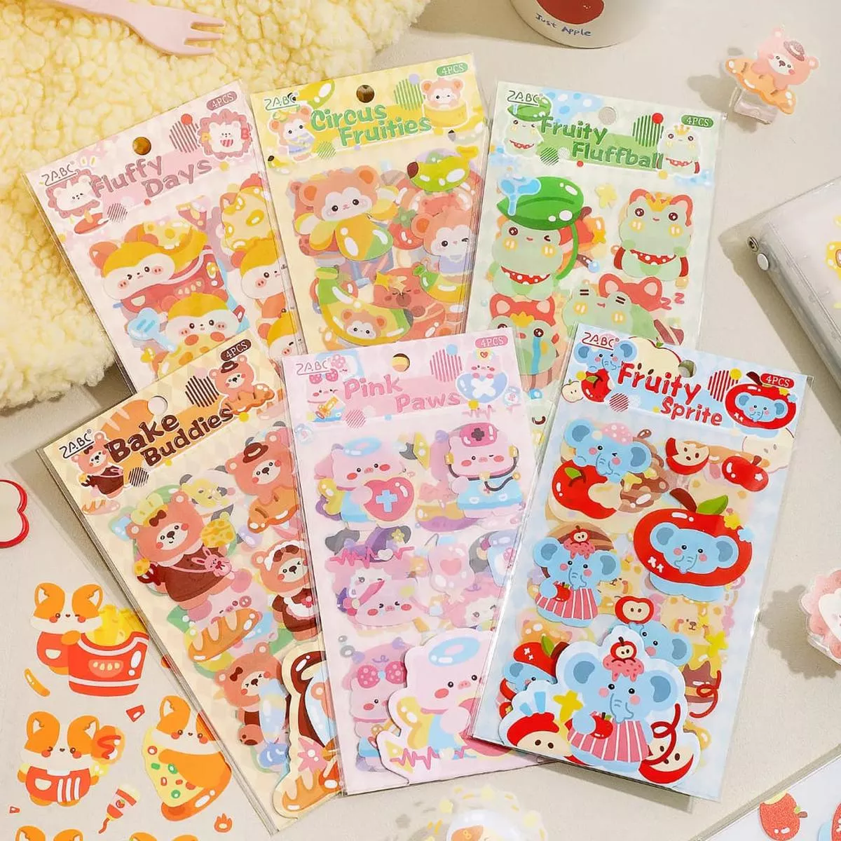 (Buy 1 Get 1 Free ) Premium Buddies theme Sticker for journaling and scrapbooking l Pack of 1 contains 4 sheets