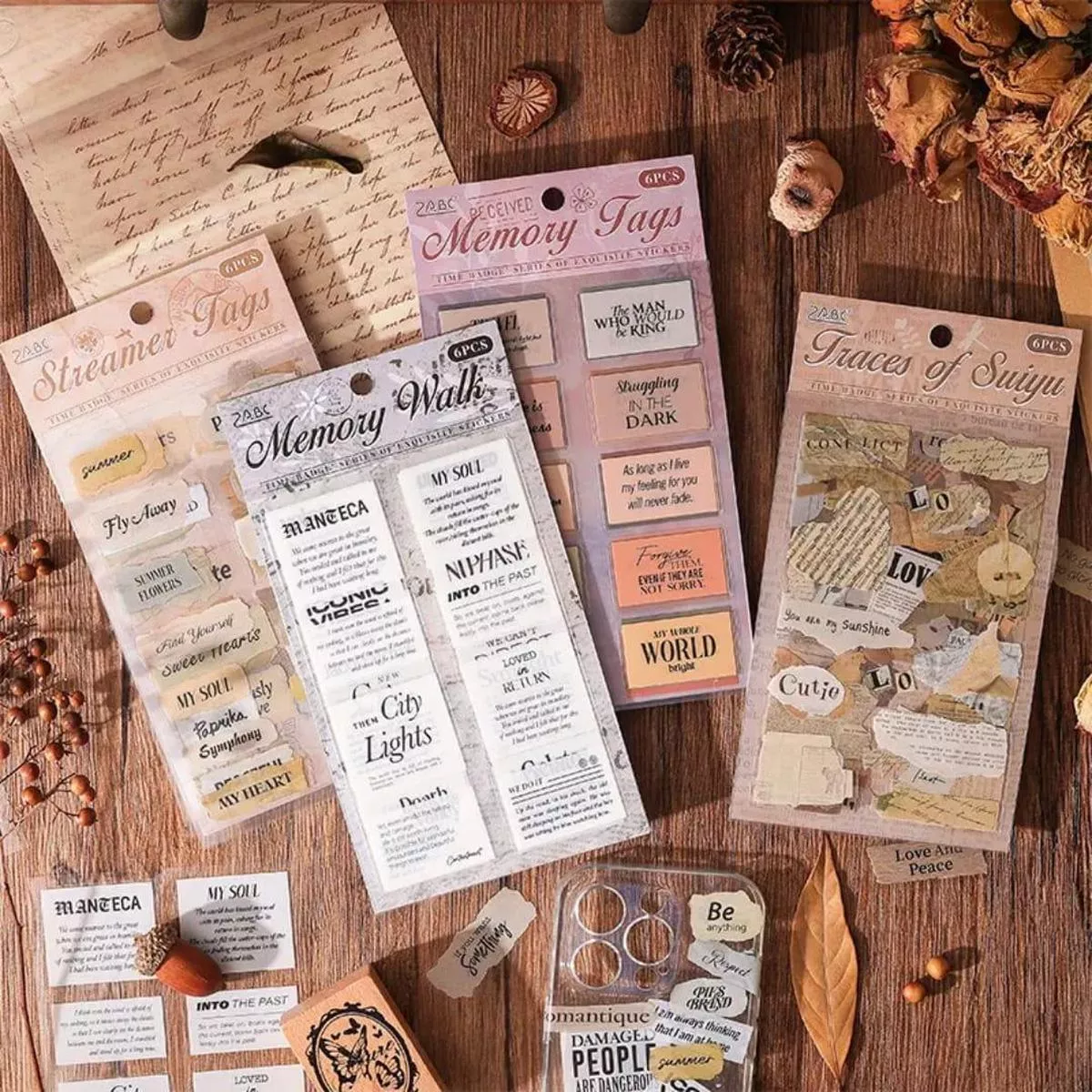 (Buy 1 Get 1 Free ) Premium Journal quote Sticker Memory Walk l Pack of 1 contains 6 sheets