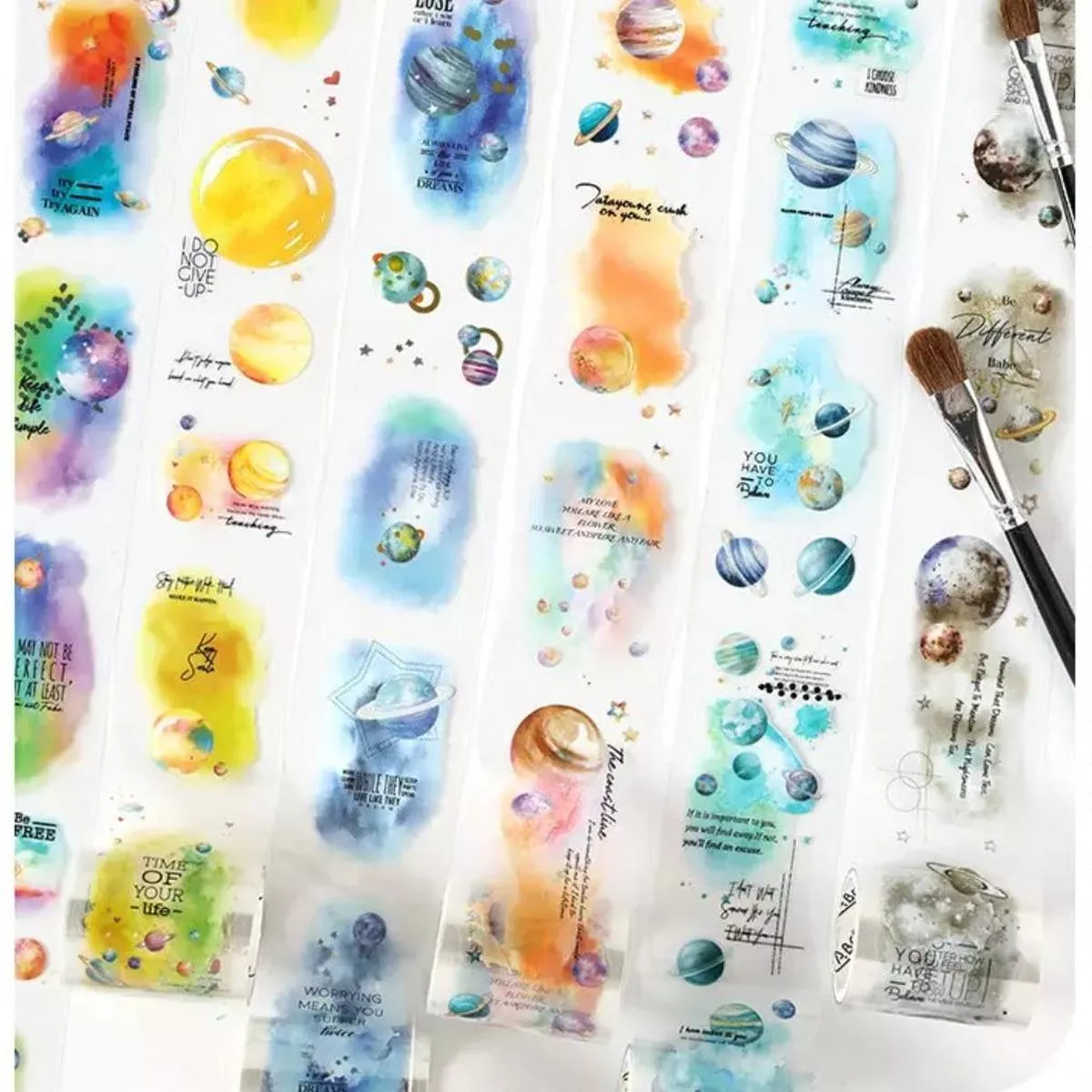 (Buy 1 Get 1 Free ) Premium universe sticker Washi Tape l Pack of 1 Roll