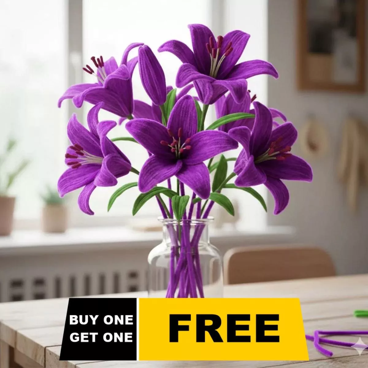 (Buy 1 Get 1 Free) Purple Pipe Cleaner | Pack of 100+100 Pipe Cleaners