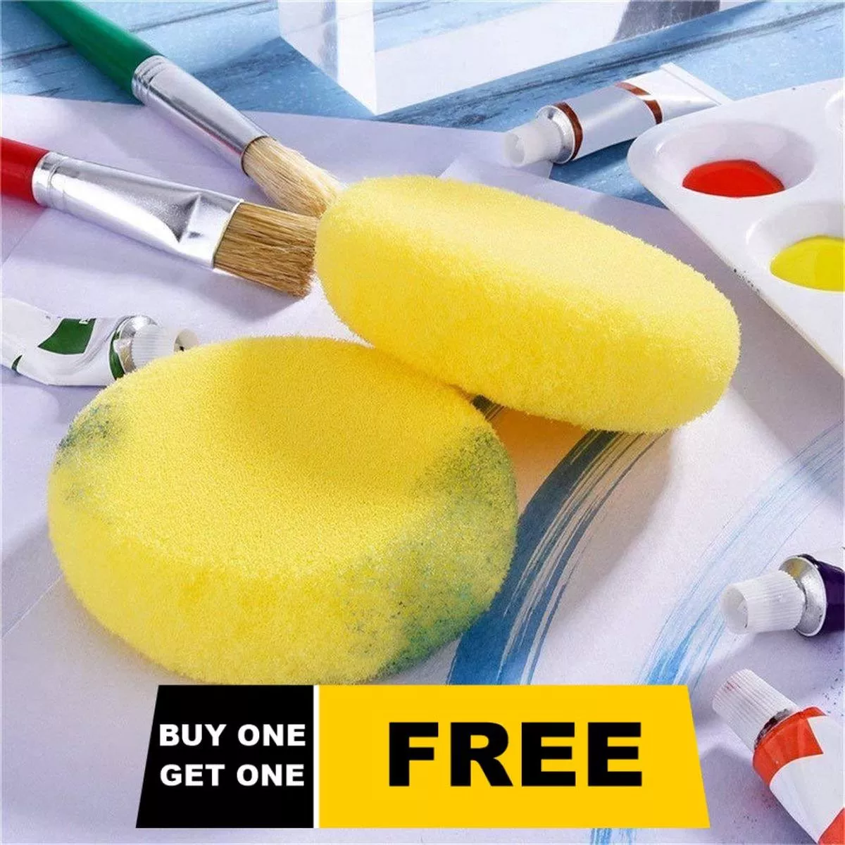 (Buy 1 Get 1 Free) Sponge brush for kids and children craft activity of wall painting (PACK of 2)